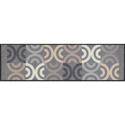 Salonloewe Borrby City-chic Fußmatte waschbar 030 x 100 cm Fußabtreter Schuhparkplatz Läufer schmal Muster Design Schmutzfangmatte von Salonloewe