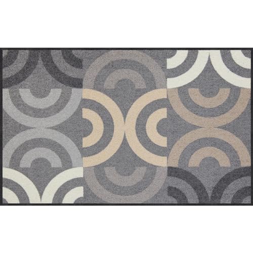 Salonloewe Borrby City-chic Fußmatte waschbar 075 x 120 cm Fußabtreter Schmutzfangmatte Flur-Läufer Wohn-Teppich bunt von Salonloewe