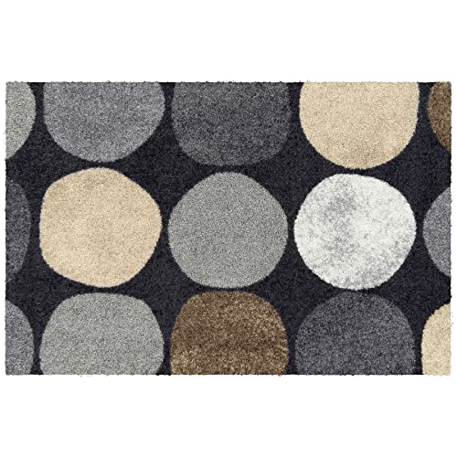 Salonloewe Fußmatte Dots Pattern 50x75 cm Eingangsmatte waschbar Fussabtreter innen und außen Flur-Teppich Design-Matte von Salonloewe