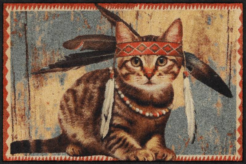 Salonloewe Fußmatte Fußmatte 50x75 Lakota braun, Eingangsmatte normal, Höhe: 500 mm von Salonloewe