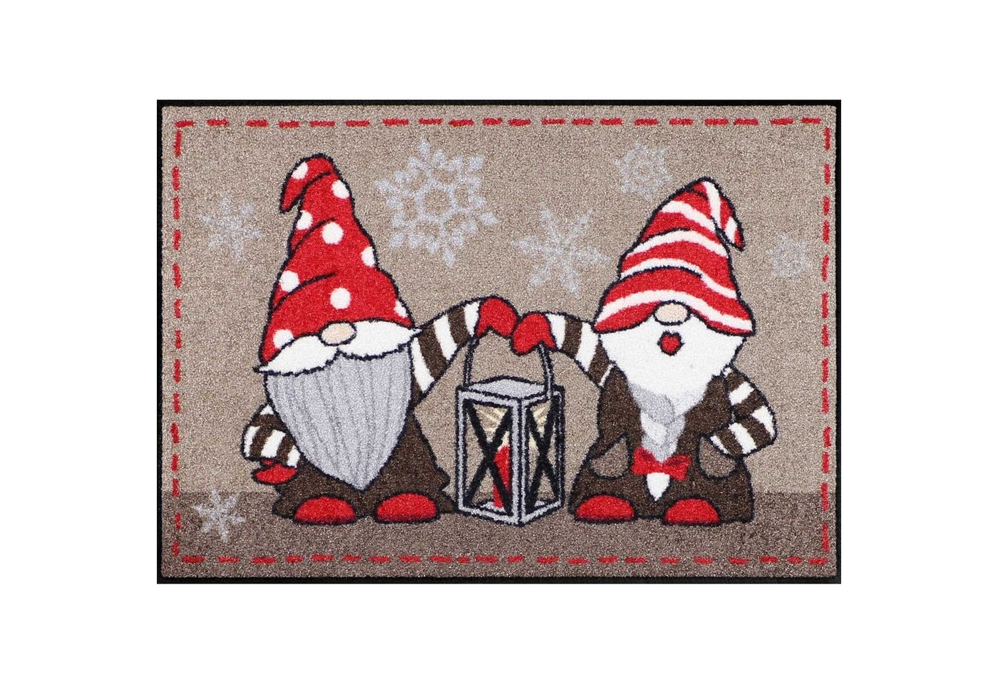 Salonloewe Fußmatte Fußmatte 50 x 75 cm Wichtel, Eingangsmatte normal, Höhe: 500 mm von Salonloewe