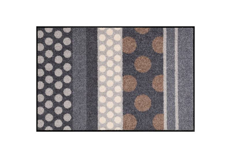 Salonloewe Fußmatte Fußmatte 50x75 Glamour Dots Grau grau, Eingangsmatte normal, Höhe: 500 mm von Salonloewe