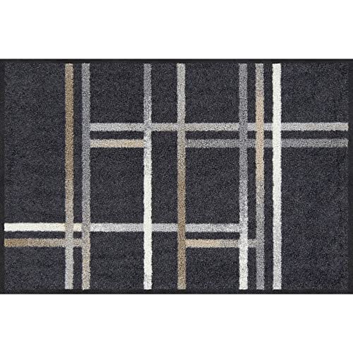 Salonloewe Fußmatte Subway City-chic 50x75 cm Eingangsmatte Fussabtreter innen und außen waschbar Flur-Teppich mit Muster Design-Matte von Salonloewe