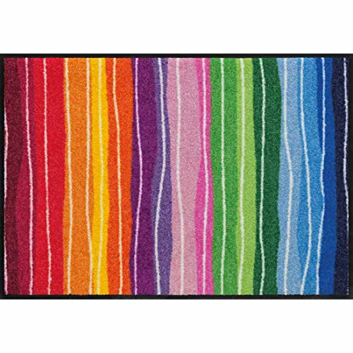 Salonloewe Fußmatte Wavy Lines Streifen Bunt 50x75 cm von Salonloewe