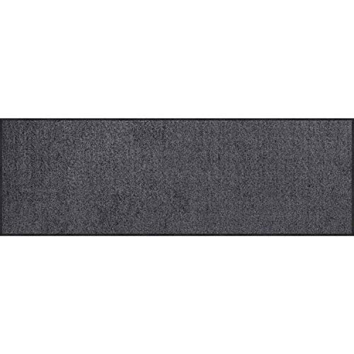 Salonloewe Fußmatte waschbar Anthrazit 60x180 cm, Fußabtreter, Schmutzfangmatte, Uni, Wohnmatte, Sauberlaufmatte, dunkelgrau, von Salonloewe