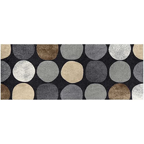 Salonloewe Fußmatte waschbar Dots Pattern City chic 75x190 cm Läufer Flur-Teppich Eingangs-Matte Design von Salonloewe