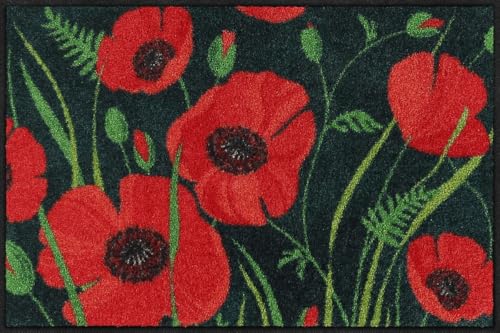 Salonloewe Poppys of Maivi I Waschbare Fußmatte in 50 x 75 cm I Sauberlaufmatte & Schmutzfangmatte für Innenbereich von Salonloewe
