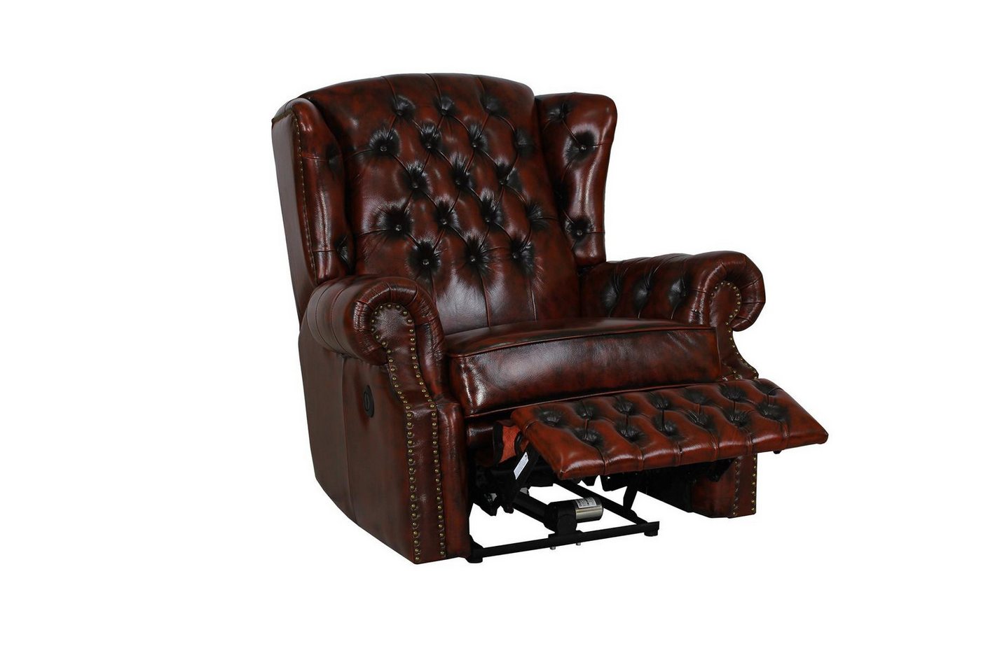 Salottini Chesterfield-Sessel Chesterfield Ohrensessel Stunning Motor Recliner SOFORT LIEFERBAR, Federkern von Salottini