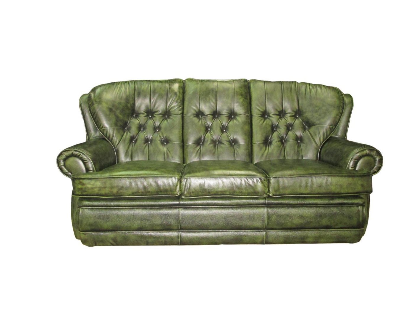 Salottini Chesterfield-Sofa 3er Sofa Chesterfield 3-Sitzer Couch Sting Deluxe Ledersofa, 1 Teile, Vollleder von Salottini
