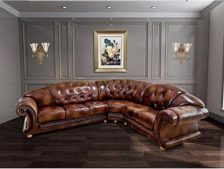 Salottini Chesterfield-Sofa Chesterfield Oriental Ecksofa Eckcouch BRAUN Wohnlandschaft, 3 Teile, Traumoptik, braun Salottini Chesterfield-Sofa Chesterfield Oriental Ecksofa Eckcouch BRAUN Wohnlandschaft, 3 Teile, Traumoptik, braun von Salottini