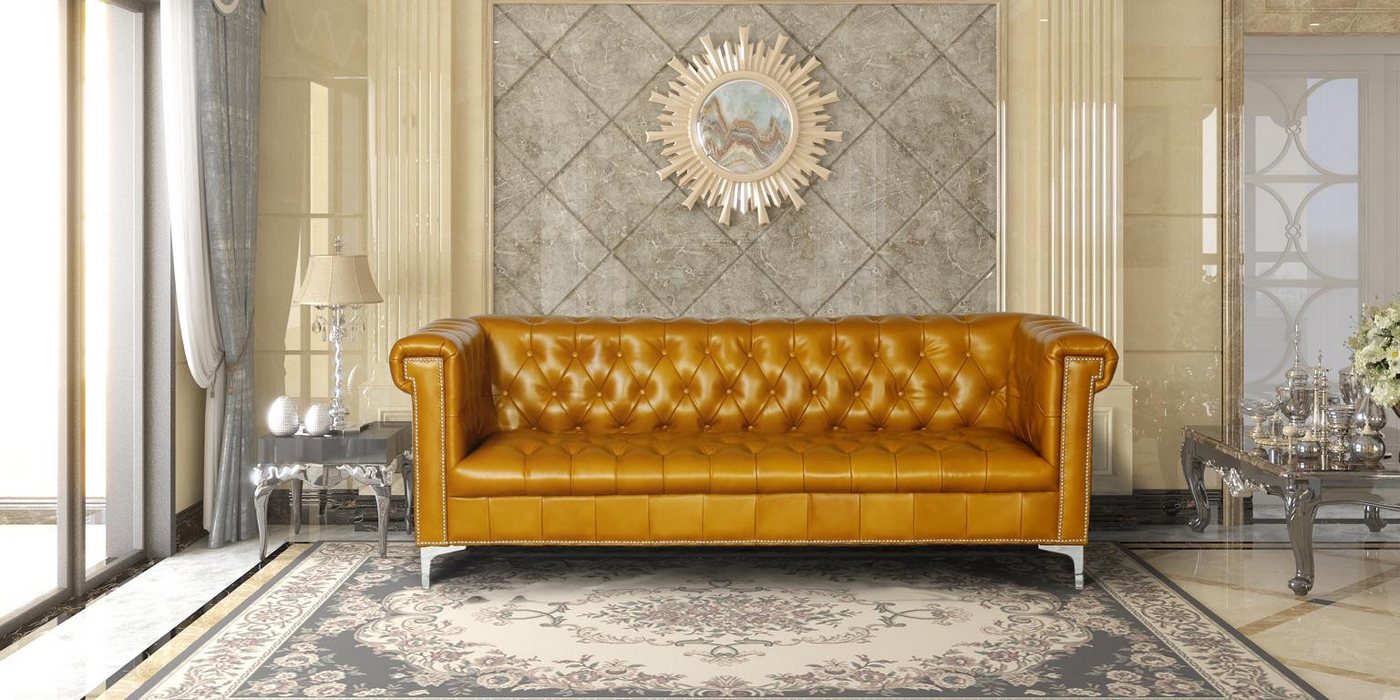 Salottini Chesterfield-Sofa Luxus 3er Sofa Chesterfield 3-Sitzer Couch Stefano, 3 Teile, Handarbeit Salottini Chesterfield-Sofa Luxus 3er Sofa Chesterfield 3-Sitzer Couch Stefano, 3 Teile, Handarbeit von Salottini