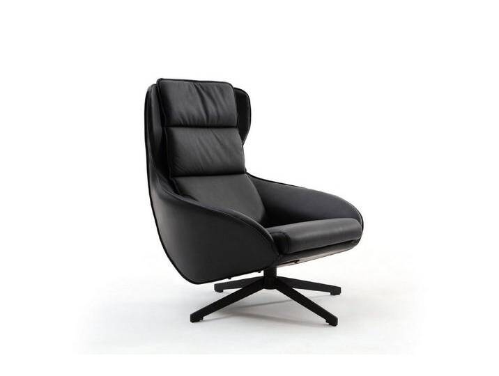 Salottini Drehsessel SONDERPREIS Leder Sessel Valentina Ledersessel SOFORT LIEFERBAR, schwarz von Salottini