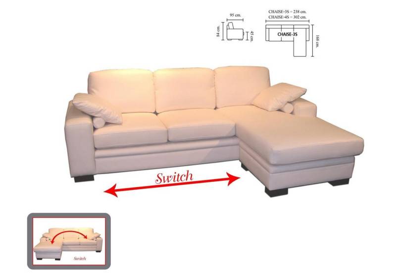 Salottini Ecksofa Designer Ecksofa Jessy Eckcouch Sofa, 2 Teile, Taschenfederkern von Salottini
