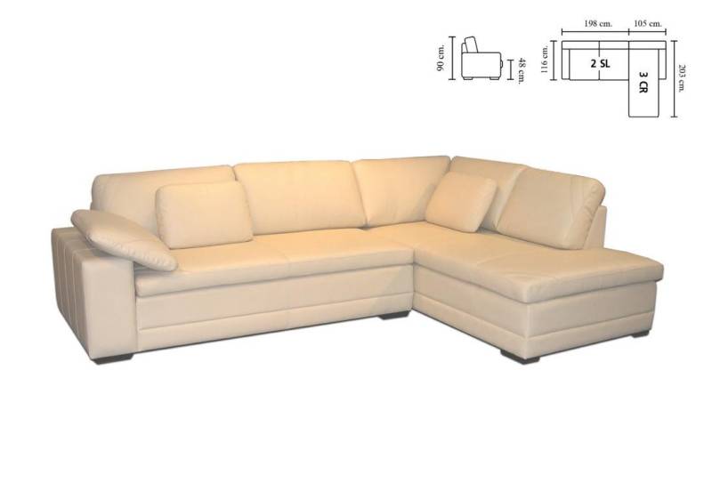 Salottini Ecksofa Designer Ecksofa Modell Andrew Eckcouch Leder, 2 Teile, Vollleder von Salottini