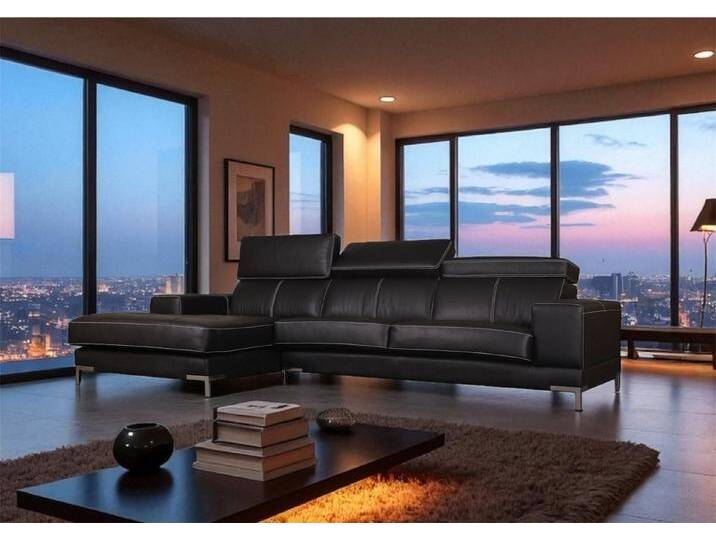Salottini Ecksofa Designer Ecksofa Modell Ramada Eckcouch, 2 Teile, Vollleder, schwarz Salottini Ecksofa Designer Ecksofa Modell Ramada Eckcouch, 2 Teile, Vollleder, schwarz von Salottini