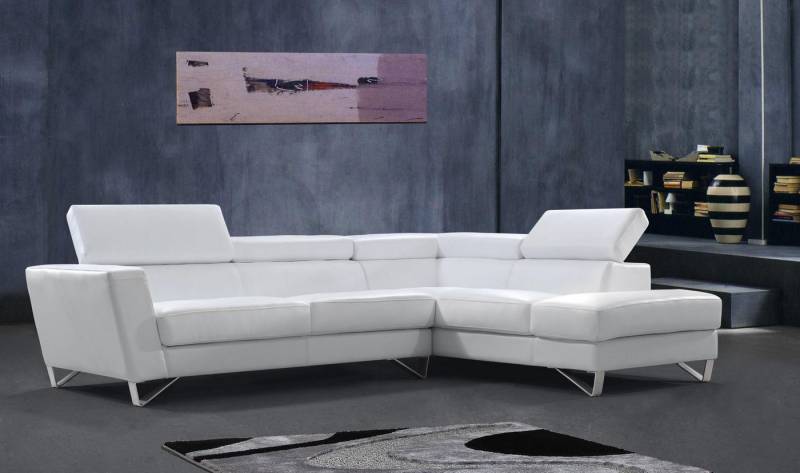 Salottini Ecksofa Designer Ecksofa Murano Leder Eckcouch, 2 Teile, Taschenfederkern von Salottini