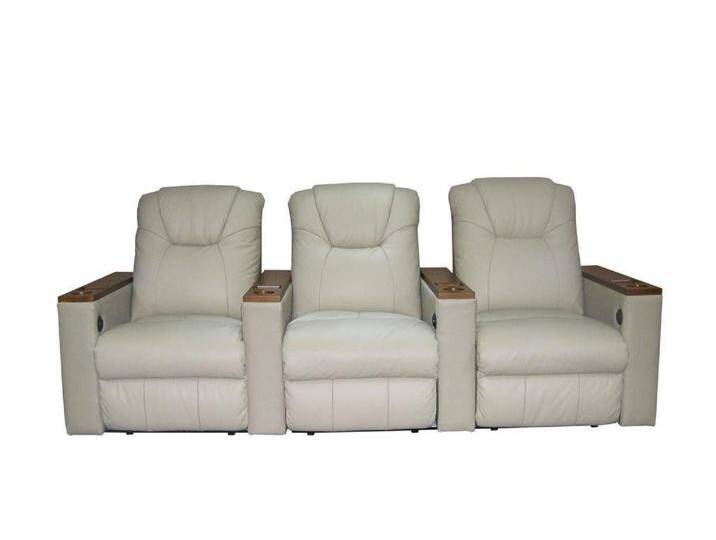 Salottini Loungesofa Elektrisches Recliner Kinosofa Sofa Portland II mit Motoren, 3 Teile, Okin Motoren, beige von Salottini