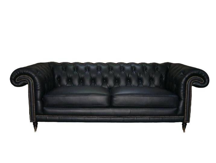 Salottini Polstergarnitur Traum Chesterfield Dunhill Deluxe Sofagarnitur 3/2/1, (3-tlg), schwarz von Salottini