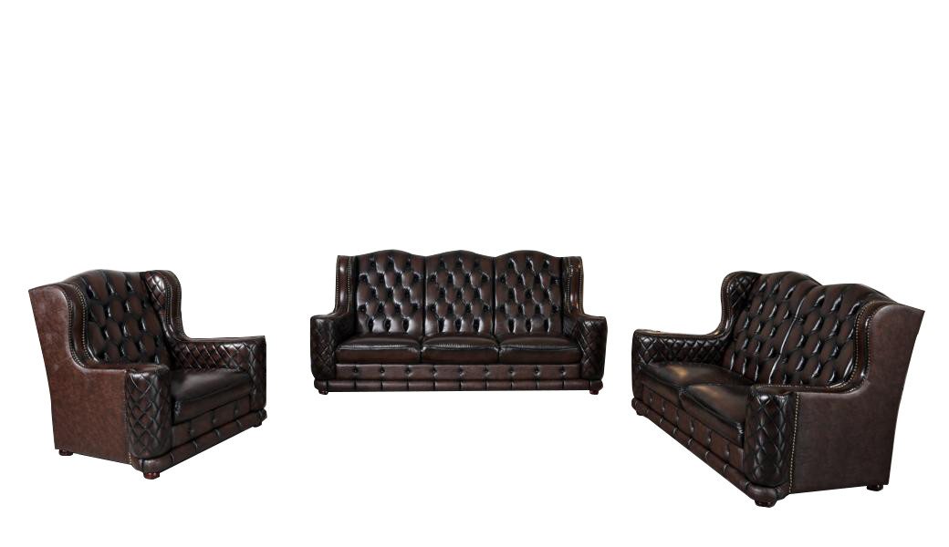 Salottini Polstergarnitur XL Luxus Chesterfield Watford Sofagarnitur 3/3 Polstergarnitur, (2-tlg) von Salottini