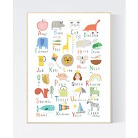 Alphabet Wandkunst - Kinderdrucke Kinderwandkunst Kinder Illustration von Salpdesign