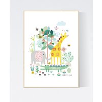 Dschungel Tiere Wandkunst - Kinder Drucke Illustration von Salpdesign