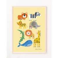 Dschungel Wandkunst - Kinderdrucke Kinder Illustration von Salpdesign