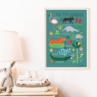 Im Dschungel Wandkunst - Kinderbild Kinderzimmer Illustration von Salpdesign