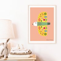 Vogel Wandkunst - Kinderbild Kinderzimmer Illustration von Salpdesign