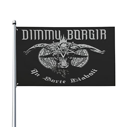 Dimmu Borgir Flagge, 90 x 150 cm, Garten- und Hof-Hausflaggen, Grußbanner, Innen- und Außenbereich, Party- und Heimdekoration von Salpica