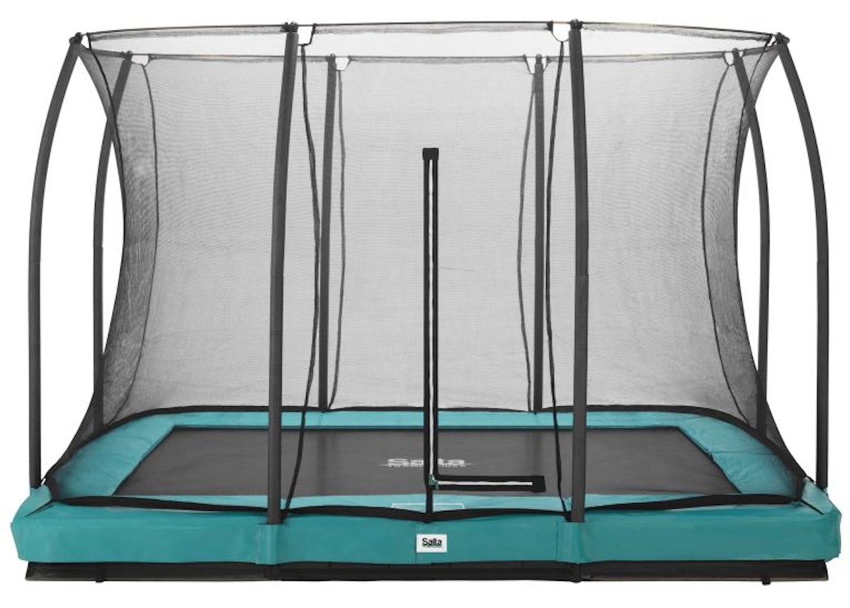 Salta Trampolin Comfort Edition Ground mit Sicherheitsnetz 305 x 214 cm grün von Salta / Toptwence