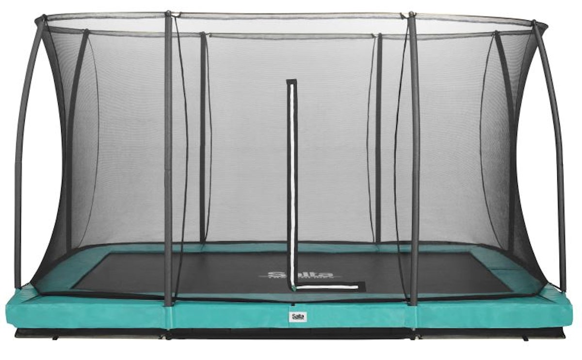 Salta Trampolin Comfort Edition Ground mit Sicherheitsnetz 366 x 244 cm grün von Salta / Toptwence