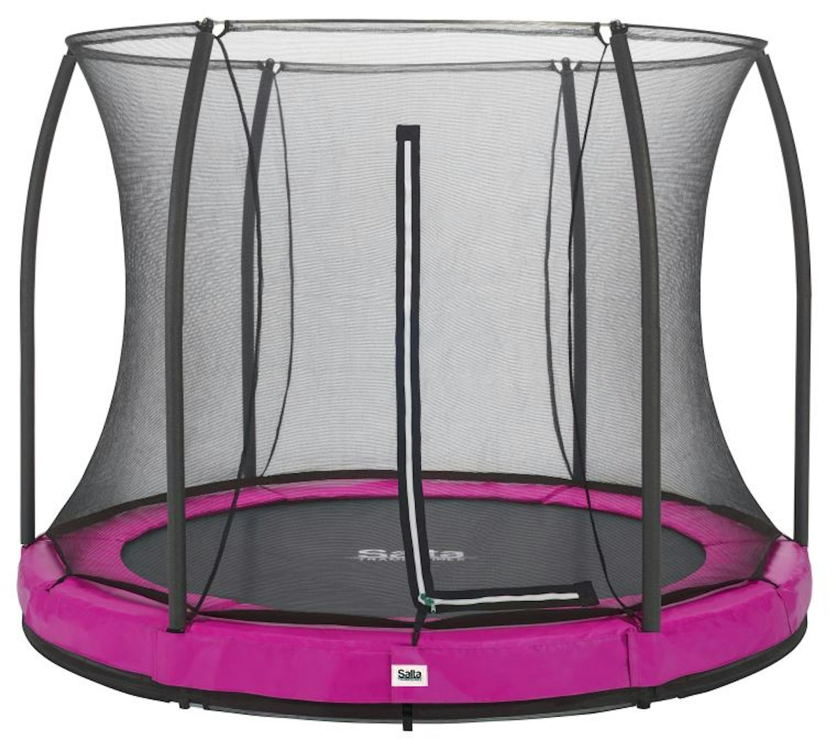 Salta Trampolin Comfort Edition Ground mit Sicherheitsnetz Ø 213 cm pink von Salta / Toptwence