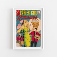 Career Girl Romanzen 1966 Comic Bucheinband, Buchkunst, Plakat Ästhetisch, Vintage, Druck Für Die Gestaltung, Kunstfunde, Niedliches Dekor von SaltedJamStore