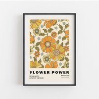 Flower Power, Baby Mädchen Kinderzimmer Dekor, Retro Room Decor, Boho Power Poster Für von SaltedJamStore
