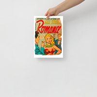 Retro Wohndekor, Comic Wandkunst, Niedliche Liebe Comics, Wohndekor Für Wand, Coole Wanddekor, Buch Kunst, Poster, Romanze Poster von SaltedJamStore