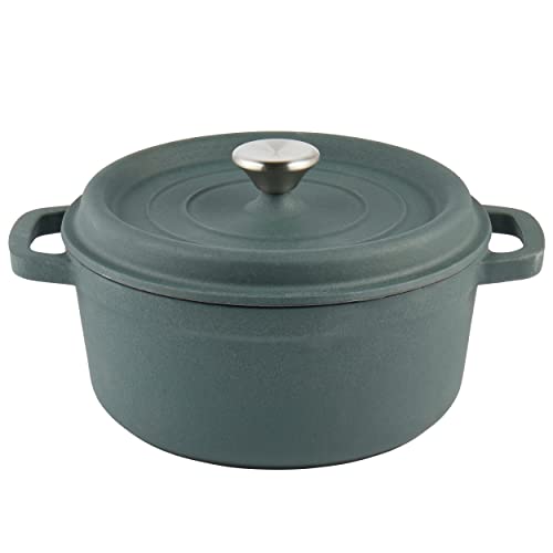 Salter BW11535EU7 Heritage Gusseisen-Bräter mit Deckel, Dutch Oven Kochtopf für langsames Garen, Eintöpfe für alle Herdarten einschließlich Induktion geeignet, 24 cm, 3,4 Liter von SALTER