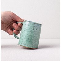 Gerader Becher in Türkis - 10 Unzen Kleiner Gerader Handgemachter Keramikbecher Salz Der Erde Öffner von SaltoftheEarthNC