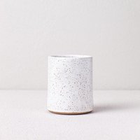 Gerader Becher in Weiß - Wiederverwendbarer Weinbecher -stielloser -Handgemachte Keramik -Salt Of The Earth von SaltoftheEarthNC