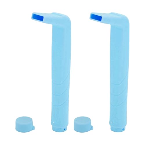 2 PCs Hiccup Stroh, Kleiner Loch Flat Mund Wiederverwendbar Stoppt Schluckauf auf Natürliche und Schnelle, Stoppen Schluckaufstroh für Erwachsene Kinder (Seeblau) von Saluaqui