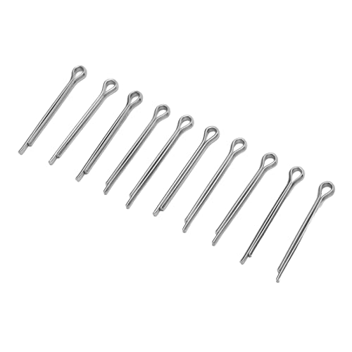 Hardware-Stifte, 10 Stück, Sicherungsstifte für Fahrrad-Scheibenbremsbeläge, Splinte, Splinte, Edelstahl, Geteilter Splint-Sicherungsstift für Autos, LKWs, Automobile, von Saluaqui