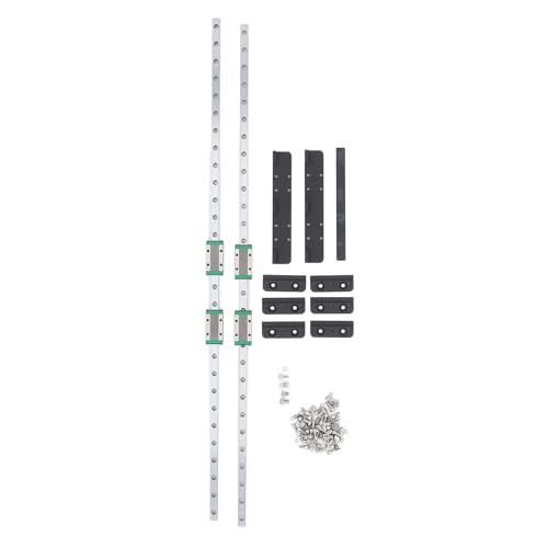 Saluaqui 2 Stcs Y -Achsen Führen Schienenschiene mit Hohem Kohlenstoffstahl Linearer Guide Guide Rail Kit mit Folienblöcken für Verbesserte Stabilität und Genauigkeit in Neptun 3 4 Maximale 3D von Saluaqui
