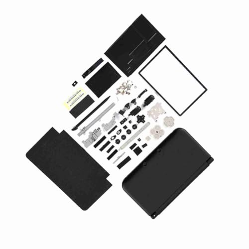 Saluaqui 3DS XL Case Ersatzkit Weiß | Full Housing Cover Shell Reparaturteile mit Komplettem Set | Einfach zu Karres Design und Dauerhaftes Kunststoffmaterial | Kompatibel mit 3DS XL -Systemen (BLACK) von Saluaqui