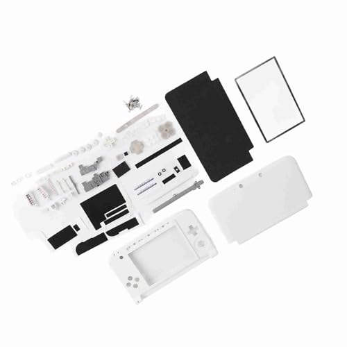 Saluaqui 3DS XL Case Ersatzkit Weiß | Full Housing Cover Shell Reparaturteile mit Komplettem Set | Einfach zu Karres Design und Dauerhaftes Kunststoffmaterial | Kompatibel mit 3DS XL -Systemen (WHITE) von Saluaqui