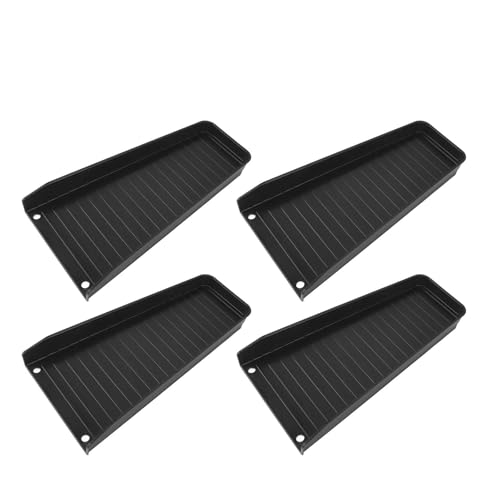 Saluaqui 4pcs Fixierbare Regenrinne Downspout Splash Block Extensions mit 8 Fixiernägeln - Schützt die Hausfundament - Brauner Plastik Downspout Extender (BLACK) von Saluaqui