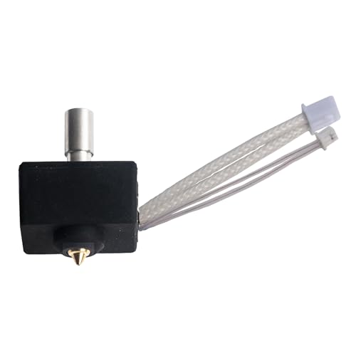 Saluaqui Aktualisierter Hotend Extruder -Heizungsblock -Kit für Ender 3 S1 3D Drucker Aluminium Wärmeblock mit Messingdüse 0,4 Mm, Umfasst Silikonsocken für 1,75 Mm Filamente (Heizungsblock -Kit) von Saluaqui