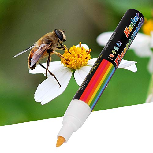 Saluaqui Bienenkönigin-Stift auf Wasserbasis für Imker, Markierwerkzeug mit Starker Abdeckung und Reichhaltiger Farbe, Rotes Imkergeräte Zur Einfachen Erkennung (WHITE) von Saluaqui