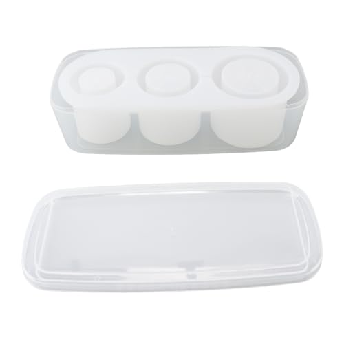 Saluaqui Easy Release Silicon Ice Cube Tably mit Deckelbehälter - Hohles Zylinder Design für Whisky, Cocktail und Getränkebrauch (klar) von Saluaqui