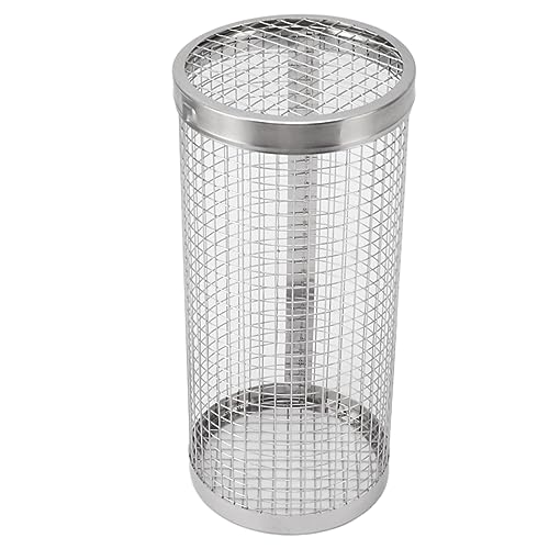 Saluaqui Edelstahl BBQ NET Tube Rolling Grillkorb mit Gabelhaken - Tragbarer Zylindergrill für Grill Im Freien und Camping (S) von Saluaqui