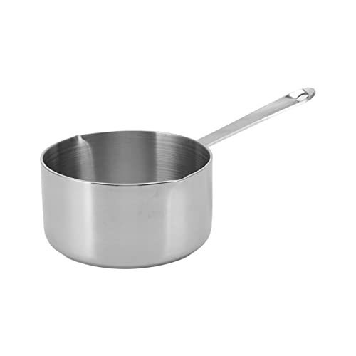 Saluaqui Effizienter Edelstahl -Butterwärmer -Topf mit Doppelinfusionsanschluss und Hängender Griff Idealer Milchkopf Zum Schnellen Erhitzen von Schokolade und Sirup, 350 Ml (350ML) von Saluaqui