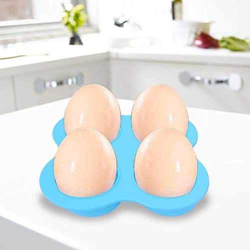 Saluaqui Eierdampfer mit 4 Löchern Nahrungsmittel-Silikon-Eierbissform für Küchenkochwerkzeug-BPA-freies Blaues Tablett, Kompatibel mit Schnellkochtopfern Saluaqui Eierdampfer mit 4 Löchern Nahrungsmittel-Silikon-Eierbissform für Küchenkochwerkzeug-BPA-freies Blaues Tablett, Kompatibel mit Schnellkochtopfern von Saluaqui